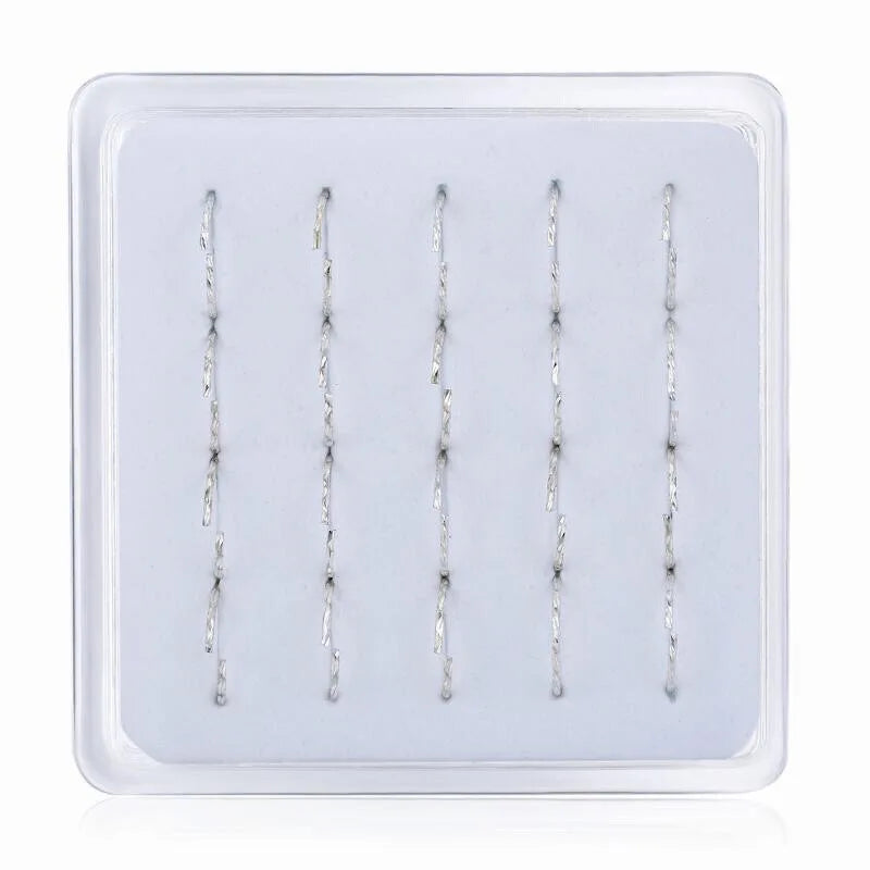 OEM Competitive Price 925 Sterling Silver Tiny Twist Nose Rings for Women Pierced Nose