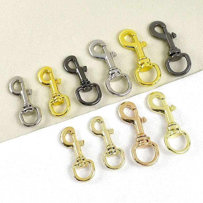 Meetee BK130 15mm Luggage Hardware Accessory Galvanize Alloy D Ring Lobster Buckle Dog Hook Buckle to Connect Bag Strap Keychain
