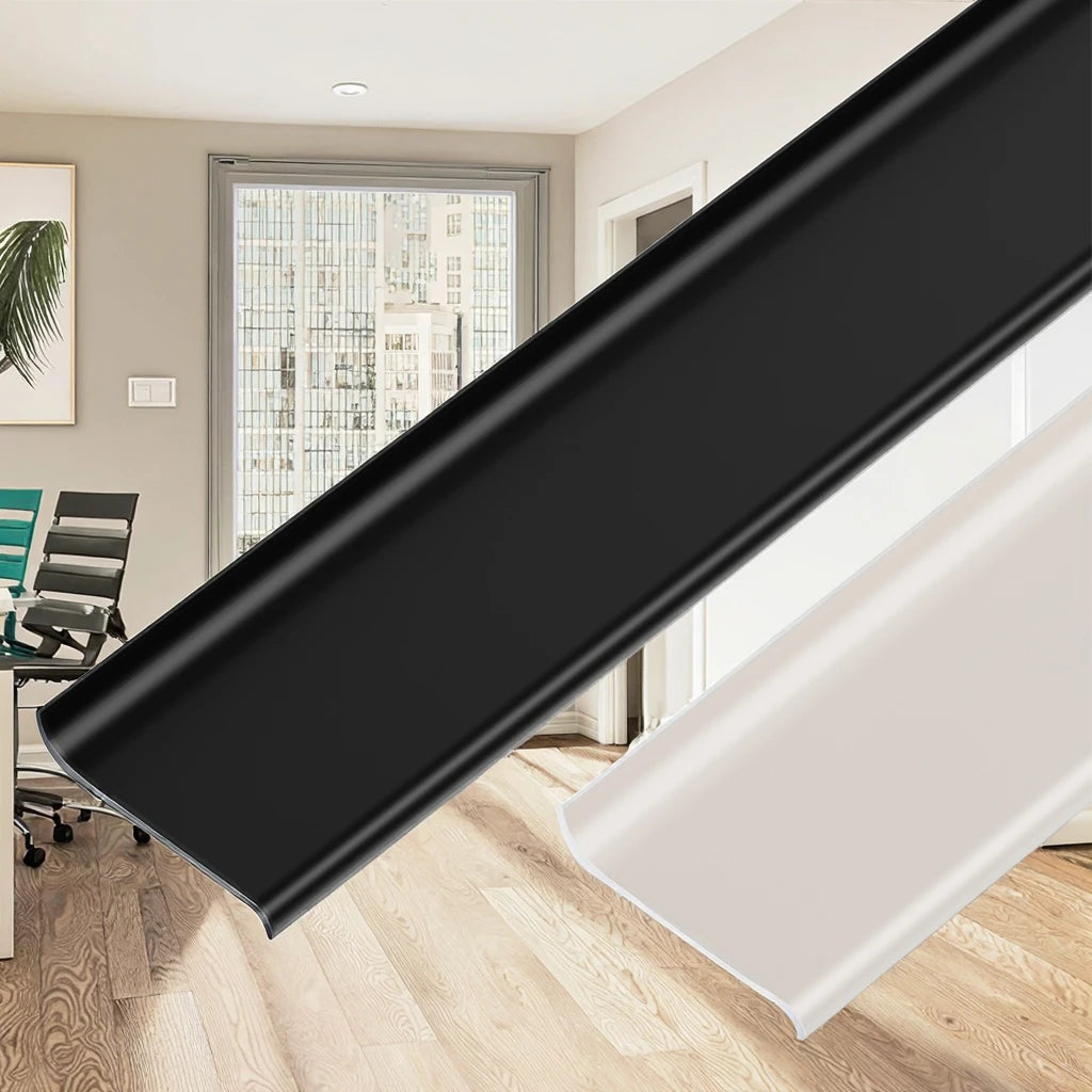 Baseboard Manufacturer's 7cm Tall Easy Installation Modern Aluminum Snap-on Style Skirting Board for Bathroom Public Facilities