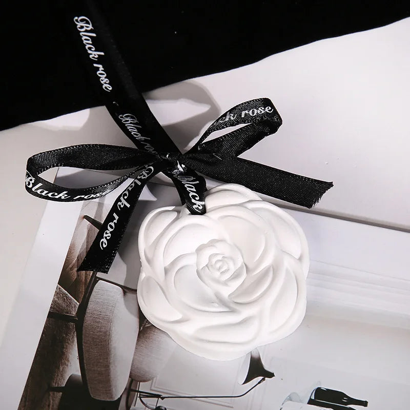Custom Car Hanging Ceramic Diatomite Air Freshener Aroma Gypsum Diffuser Stone for Car Closet Interior Accessories Custom Logo