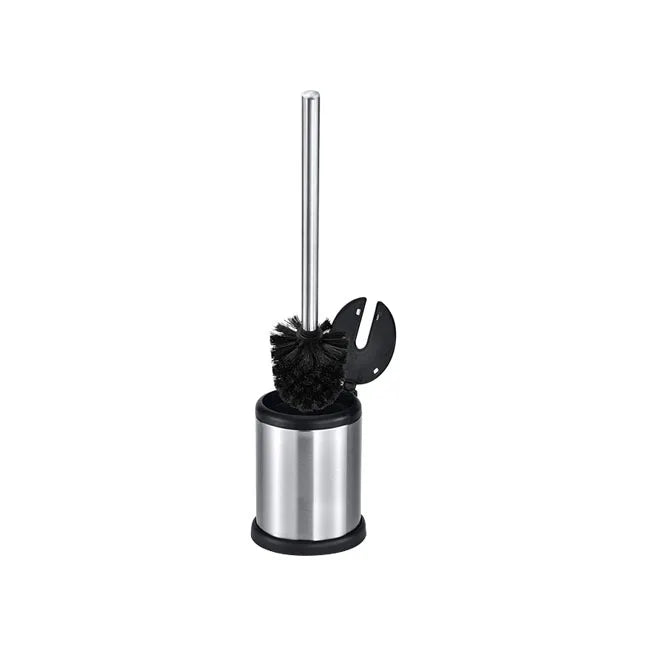 Brushed Nickel Toilet Brush Lid Holder Durable Bristles Toilet Brush Bathtoom Cleaning