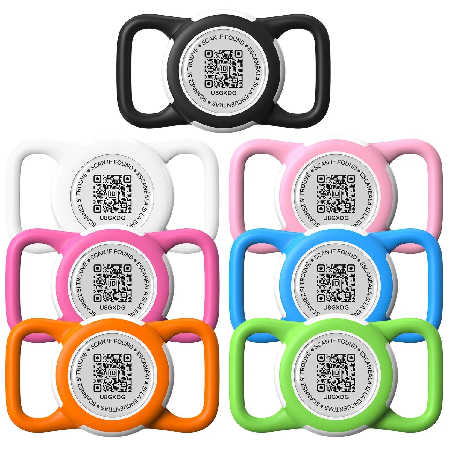 Newest Adjustable Dog ID Tag QR Code Pet Gps Collar With Cat Collar Airtag Holder for Pet Tracker