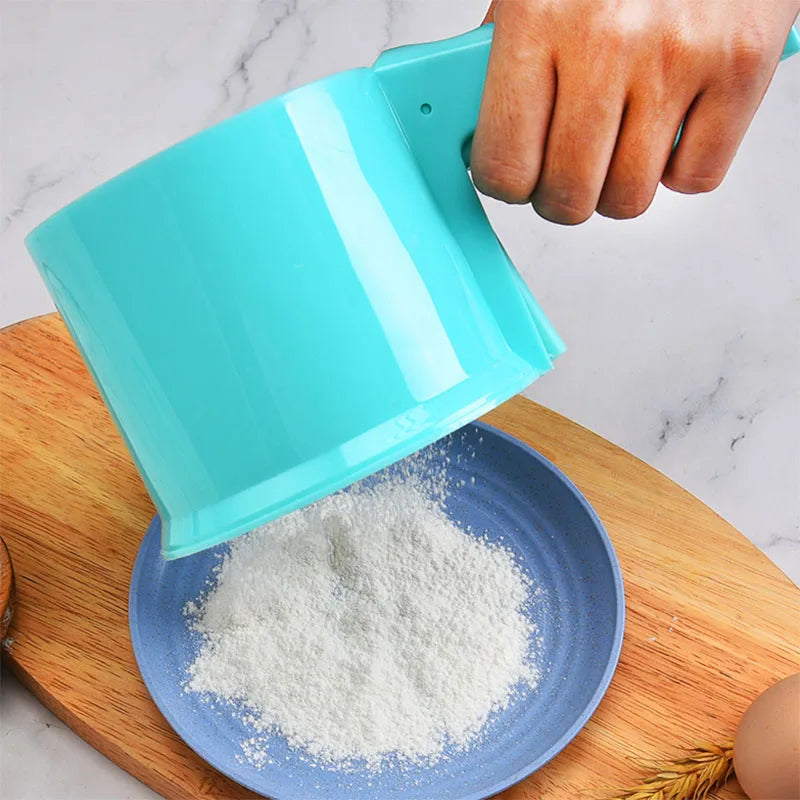 Wholesale Stainless Steel Fine Mesh Strainer 5 Cup Manual Flour Sieve for Home Kitchen Juice Filter for Coffee Powder Cup