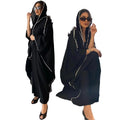 MQ146 Islamic Clothing Abaya Women Muslim Dress Striped Splicing Cardigan Women Middle East Dubai Robe Arabic Modest Dress