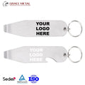 Factory Wholesale Customized Logo Printing Laser Engraved Stainless Steel Keyring Bottle Opener Paint Can Openers
