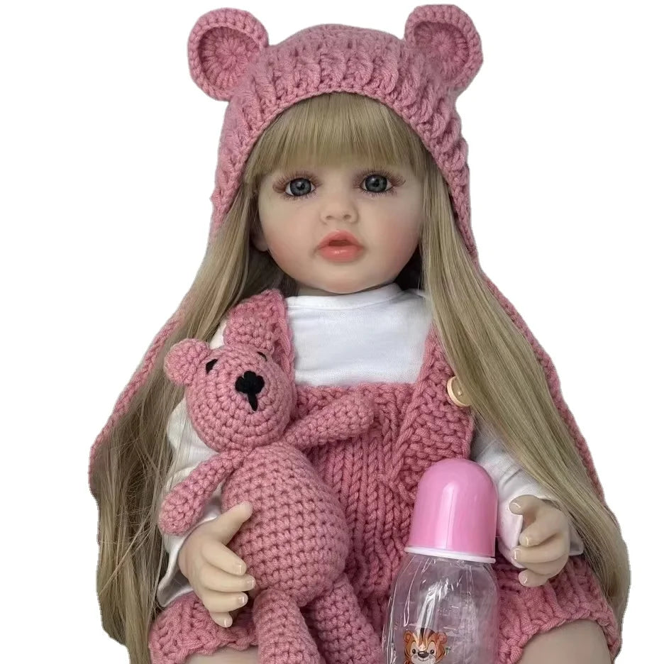 Yeezwood Wholesale Popular 55CM Realistic Baby Doll Silicone Vinyl Cute Girl Doll Reborn Baby Dolls for Gifts