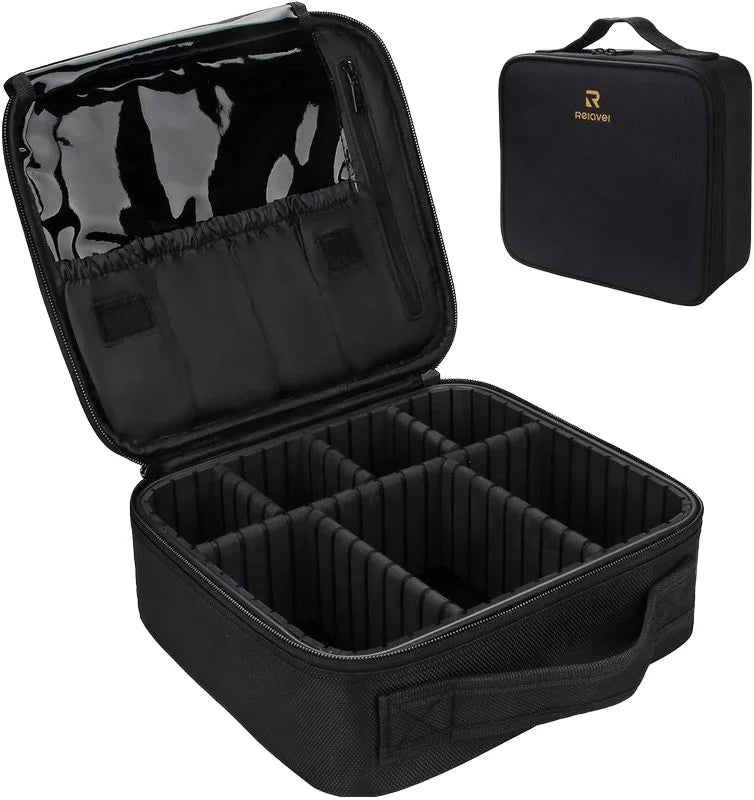 Travel Makeup Bag for Women Large Cosmetic Travel Makeup Case Toiletry Bag for Girls Make up Bag Brush Organizer