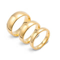 Personalized Engraved 8mm Gold Plated  Tungsten Ring for Men Women Trendy Engagement Wedding Band Chunky Comfort Fit