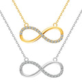 Hot Sale Classic 925 Sterling Silver Micro Infinity Pendant Zircon Pendant Necklace Women Jewelry Wholesale