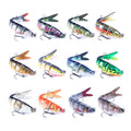 5.39 Inch Bass Pike Trout Plastic Metal Body Artificial Bionic Multi-Jointed Swimbait Fishing Lure 3D Eyes Strong River Lake MegaBDM