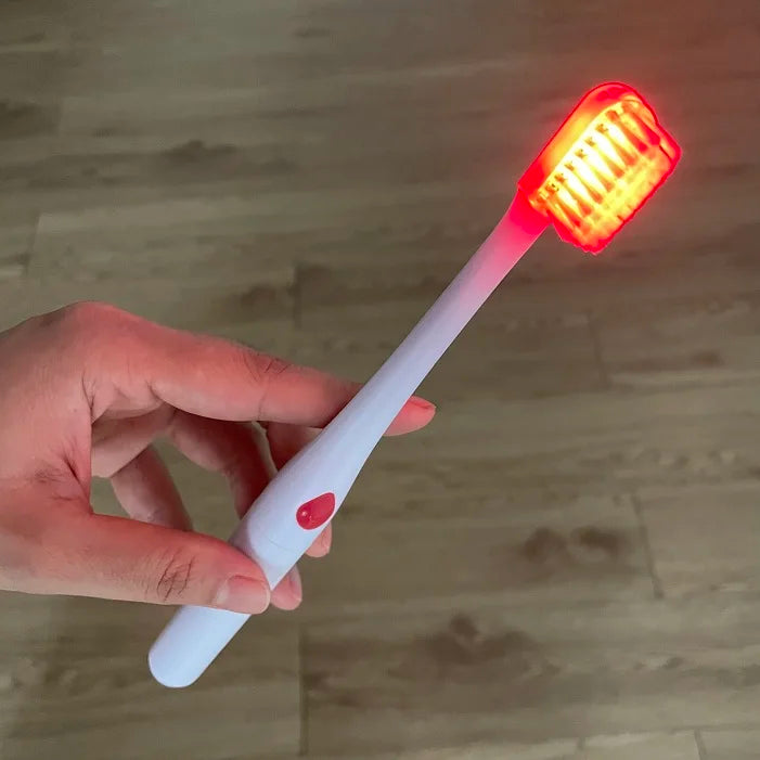 Red LED Light Therapy Damage to the Mouth Cavities Herpes Gingywitov Eels Healing Accelerating LED Cleaning Toothbrush
