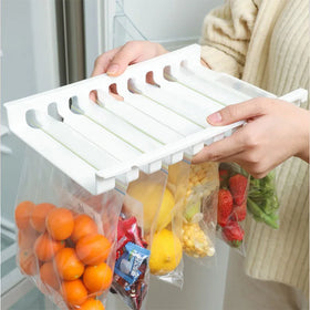 Telescopic Storage Rack Home Organizer Plastic Fridge Organizer Drawer for Kitchen Back to School Food Storage Solution