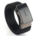 TUSHI Simple Business Men's Belt Luxury Alloy Automatic Buckle Adjustable Nylon Fabric Ratchet Fashionable Knitted Style