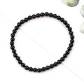 Gemstone Bead Stretch Bracelet Black Obsidian 4mm Round Bead Bracelet Wholesaler