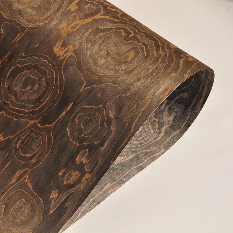 Greenland 2 PCS 24\" X 96\" Brown Composite Wood Veneer Fleece Backing for Hotel Car Interiors Home Decorations DIY Jewel Box