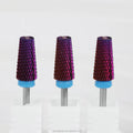 2022 Newest Tornado 5 in 1 Electric Nail Drill Bit Tungsten Carbide with Purple Coating Milling Cutter Rotary Burrs Filing Bits