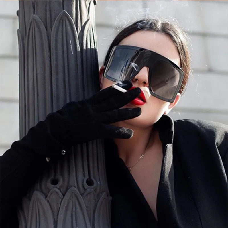 2025 New Trend Large Frame Fashion Beach Sun Glasses Retro Over Sized Big Frame square Vintage Oversized Sunglasses