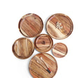 Round Solid Wood Disc Tea Wooden Acacia Wooden Dim Bread Tasting Display Round Wood Tray