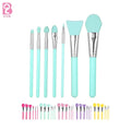 Beiqili Pink Yellow Silicone Makeup Brush Set Eye Shadow Brow Liner Lip Brush for Face Concealer Cosmetic Tool De Brochas De