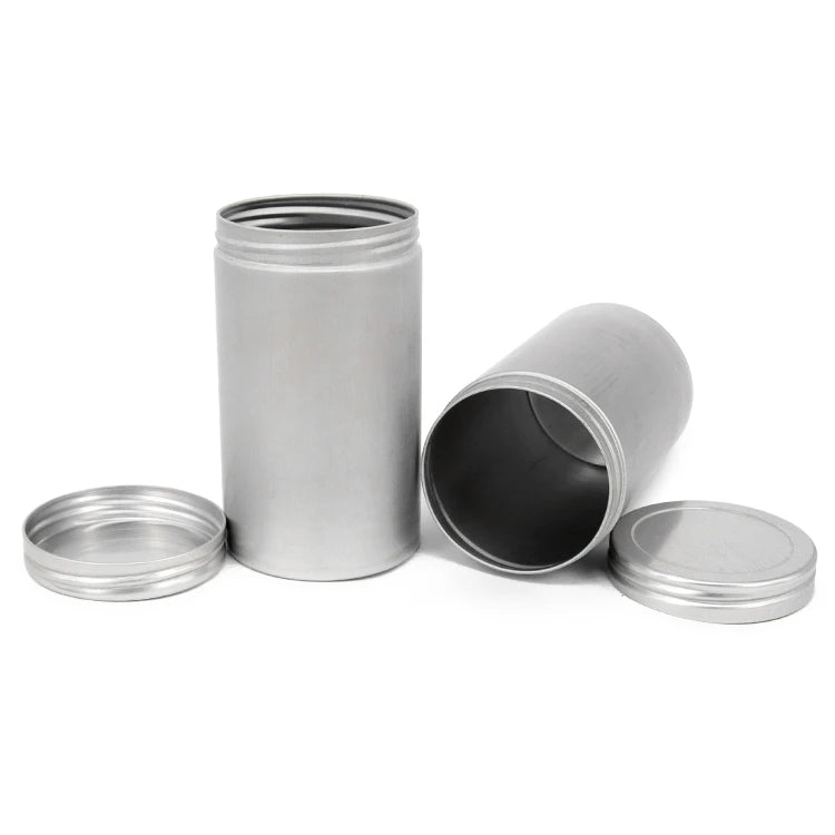 100g Custom Tea Can Aluminum Spice Jar Metal Tin Can Empty Round Cosmetic Sample Metal Container