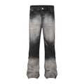 Slim Fit Jeans Men American Street Vintage Washed Hanging Sensation Bell Bottoms  Design Women Clothing Jeans