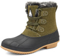 Women's Waterproof Cowhide Upper Mid-Calf Keeping Warm Anti-Slip Casual Snow Boots for Autumn/Winter/Spring with US Size 6-10.5