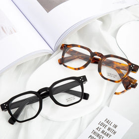 New Arrivals Vintage Square Women Men Anti Blue Light Filter Acetate Eyeglasses Frames