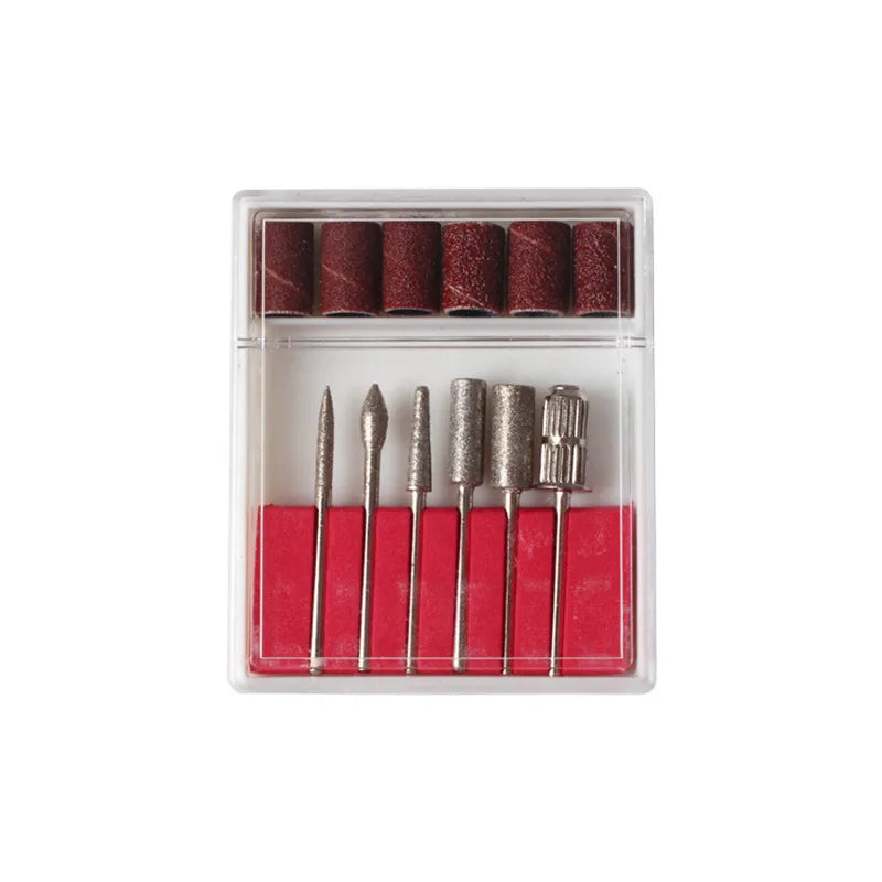 PEX 6PCS Nail Art Drill Bits Sanding Bands Drill Bits Set Nail Electric File Nail Art Drill Bits Kit