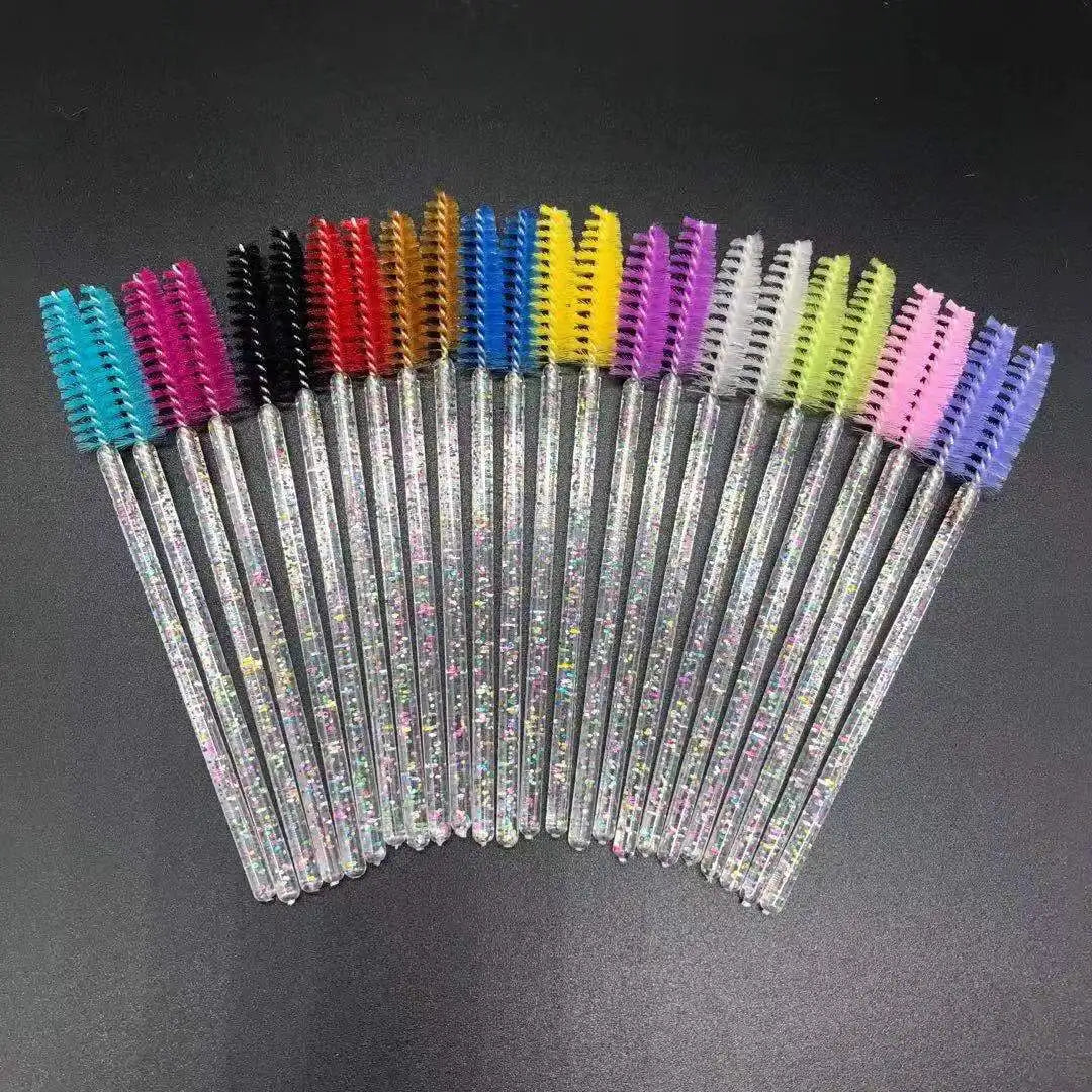 50pcs/bag Disposable Mascara Wands Eyelash Brush Spoolies for Eyebrow Eye Lash Extension Colorful Beauty Tools