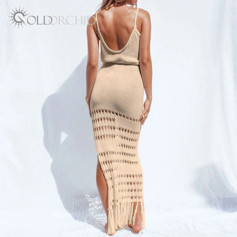 Hot Selling Plus Size Women Bikini Cover Ups Beach Dress Long Maxi Dress Backless Swimwear