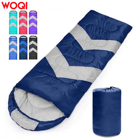 WOQI Sleeping Bags Waterproof Sleeping Bag for Adults Kids Portable with Compression 4 Seasons Warm and Cold Weather Camping