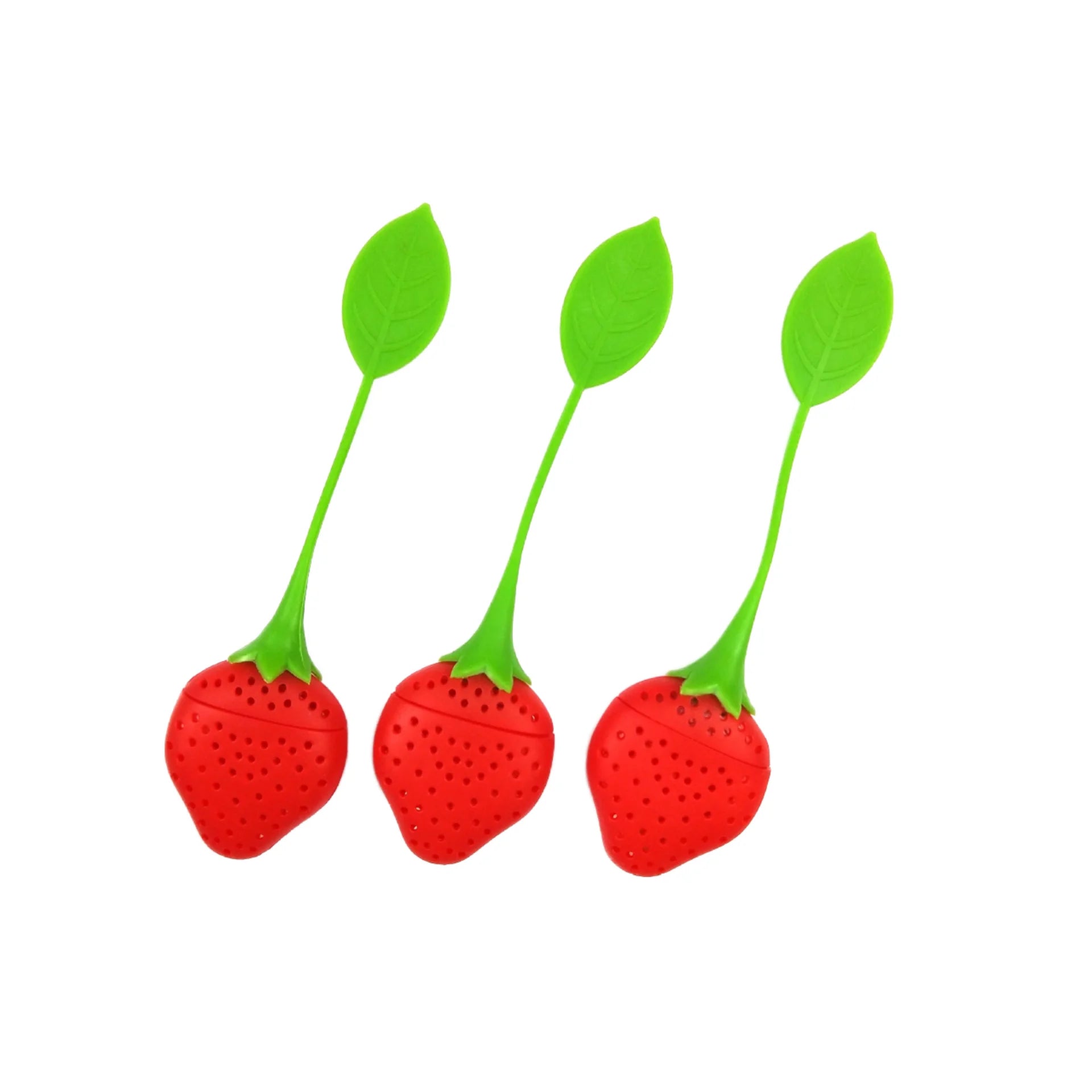 Reusable Tea Filter Silicone Strawberry Fruit Shape Cute Funny Loose Leaf Infuser Tea Strainer for Loose Tea