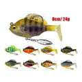 12colors Chain Jigging Spoon Blade Fishing Bait 3.14 Inch 0.85oz T-Bait in Stock Soft Vibe Bait