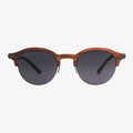 High Quality Wooden Sunglasses Titanium Temple Handmade Vintage Rivet Round Sunglasses Wood Luxury Sun Glasses Custom logo
