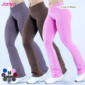 Janya V Cross Waist Sports Pants Butt Lift Tummy Control Gym Workout Fitness Leggings Custom Logo Seamless Flare Yoga Leggings