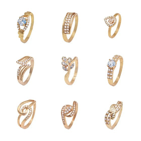 Good Quality Fashion Simple Design Jewelry Rings Engagement Brass 18k Gold Plated Ring Wedding Zircon Rings for Women Anillos