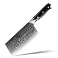 7 Inch Cleaver Knife JDH Damascus Kitchen Knife 67 Layers Damascus Steel with G10 Handle Black Factory Wholesale