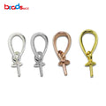 Beadsnice 925 Sterling Silver Pendant Bails Top Cup Drilled Pin Pendant Connector Pendant Beads Cap for DIY Jewelry Making