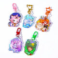 Custom Printing Logo Acrylic Keychain Cute Acrylic Charm Keychain Clear Gripping Rainbow Acrylic Anime Keychain