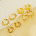 Beimai OEM Retro Style Stainless Steel Five-pointed Star Hoop Earrings