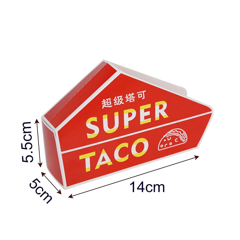 Food Box Paper Packaging for Tacos Kraft Take Away Disposable Calzado Sin Grade Container Custom Mexico Logo Trays Taco Boxes
