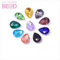 Best Colors Teardrop Glass Crystal Fancy Stone Pointed Back Pear Rhinestone Beads for Jewelry Making Accessories