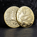 China Zodiac Sign Dragon Lucky Souvenir Collectables 24k Gold Silver Plated Coin to Buy