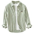 Professional Wholesale Fashion Classic Green/white Striped Multi-color Choice Long Sleeve Casual Shirt