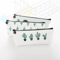 Korea Fabric Canvas Plant Cactus Pencil Case Cute School Novelty Stationery Office Student Girls Crayon Pencil Box Pen Bag