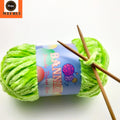 Hand Bag Crochet Yarn 6mm Fil Acrylic Velvet Chenille Thick Yarn Jumbo Chenille Yarn Chunky