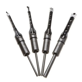 4pcs Steel Square Hole Saw Drill Bit Auger Mortising Chisel Carve Woodworking Tool