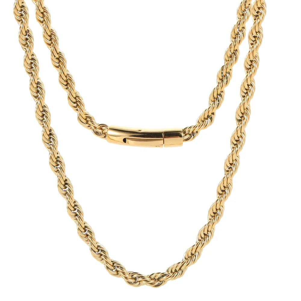 Wholesale Trendy 925 Sterling Silver Rope Necklace Fashionable Dainty Vintage Prime Rope Chain Necklace