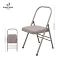 Iyengar Yoga Chair Custom Multi-Function Foldable Non-Slip Eco-Friendly Yoga Accessory with Custom Logo Metal Frame