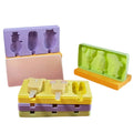 Cartoon Homemade Vendor Ice Cream Pop Trays Silicone Ice-Cream Mould Set Silicone Mold for Ice Cream Popsicle Mold